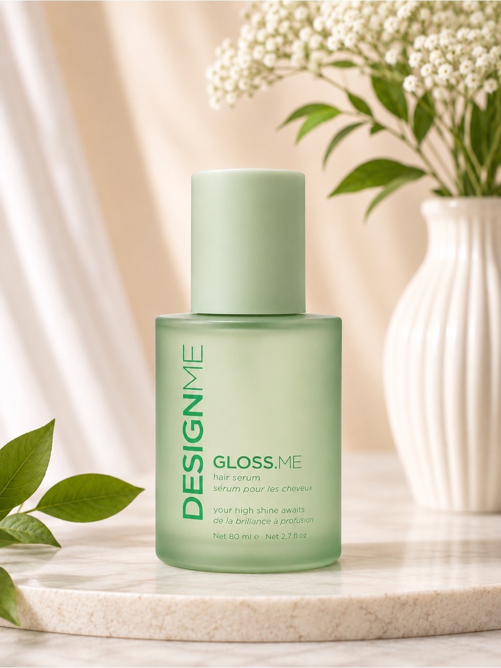 DesignME GLOSS.ME Hair Serum 2.7oz High Shine Anti-Frizz NEW